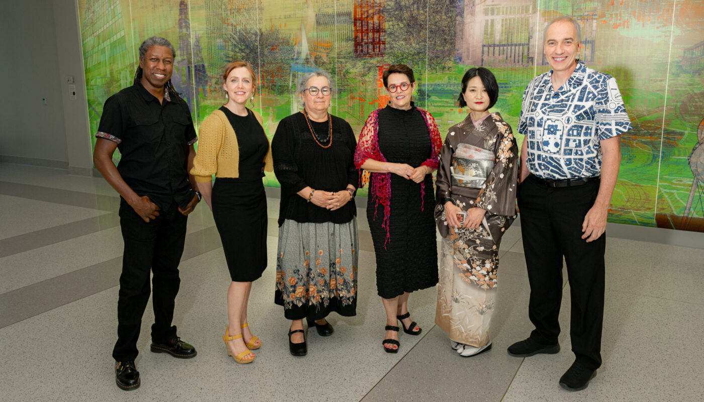 A photo of City Hall's local Huntsville artists.